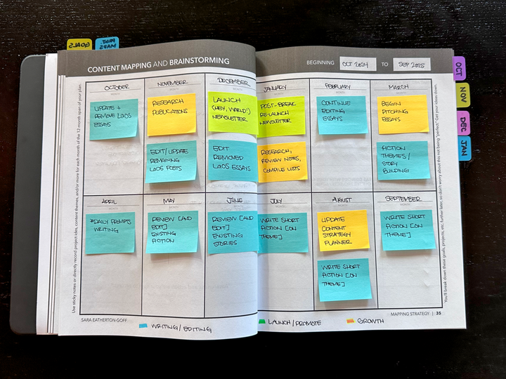 [ Photo of the Project Mapping Board with suggested use from the Content Strategy Planner, by Sara Eatherton-Goff ]